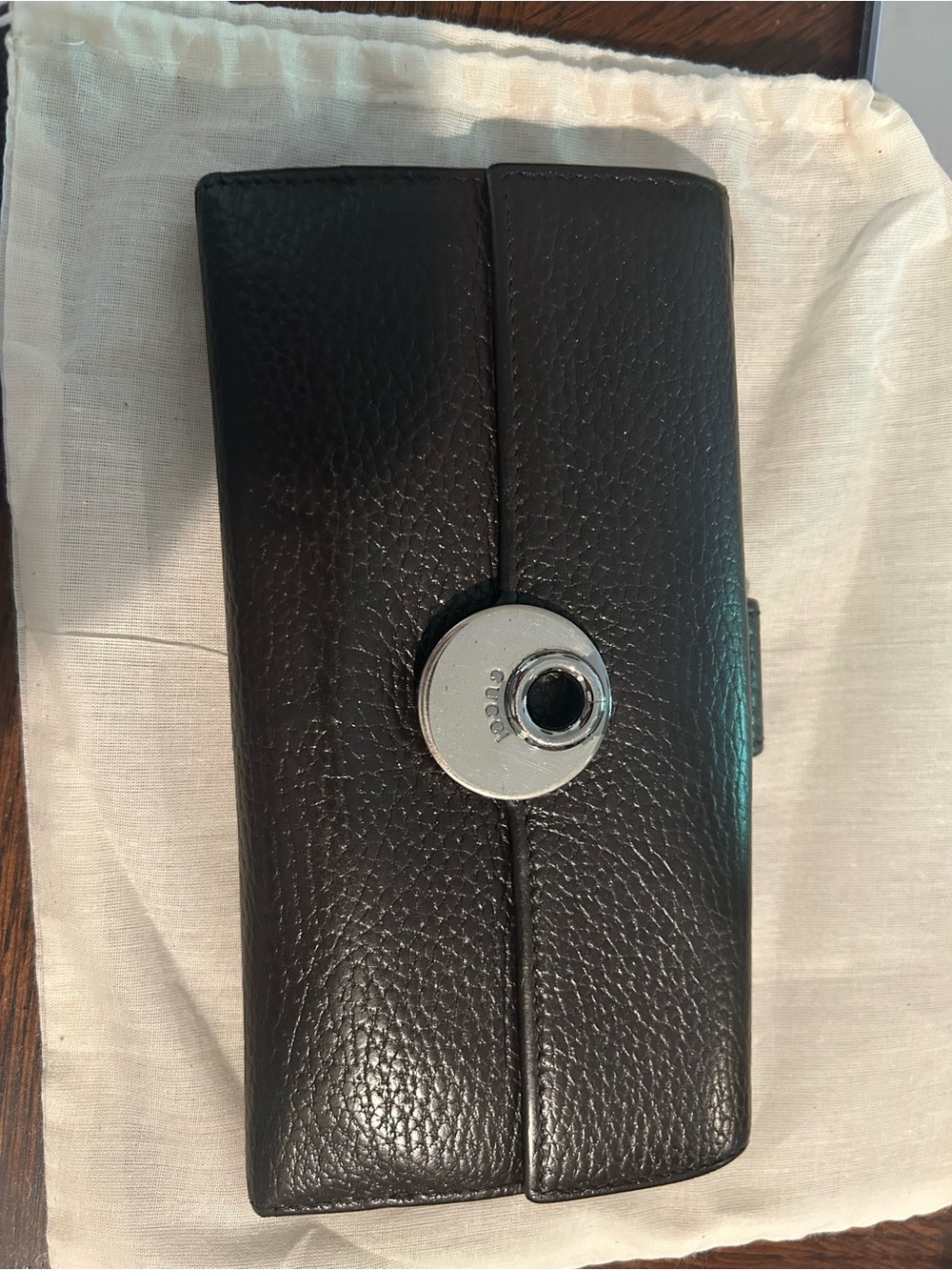 Gucci Black Pebbled Leather Wallet